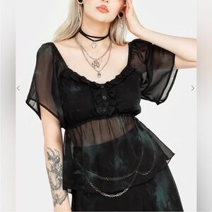 Disturbia Lichen Sheer Blouse